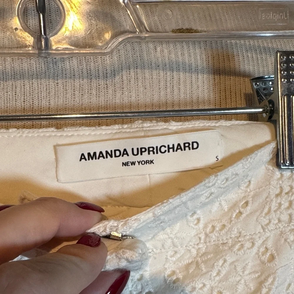 Amanda Uprichard Ivory Textured Skort 100% cotton